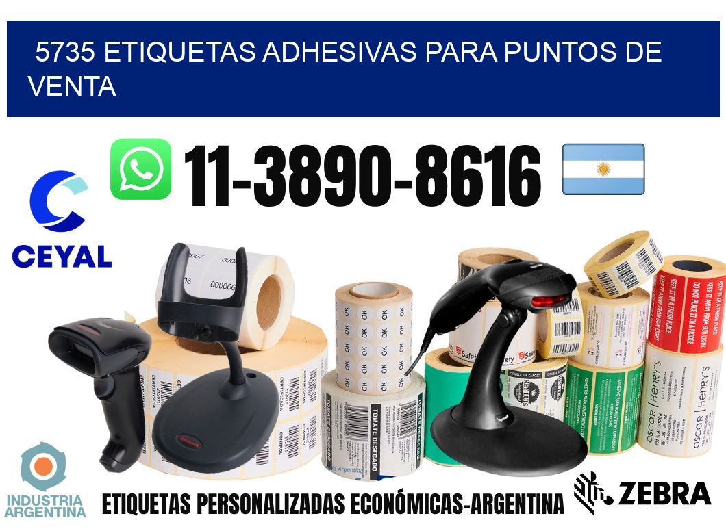 5735 Etiquetas adhesivas para puntos de venta