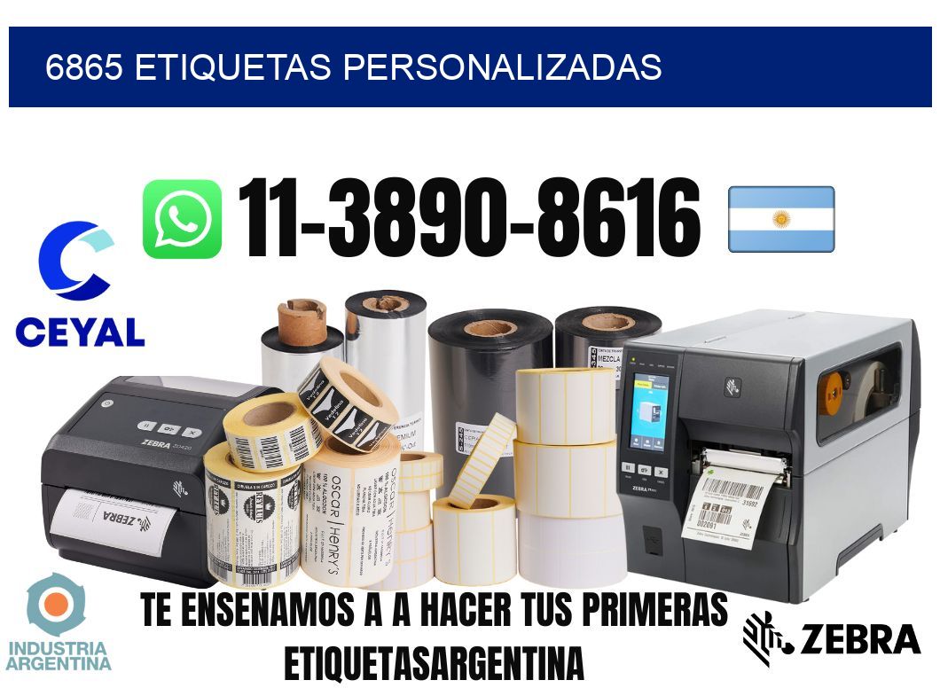6865 etiquetas personalizadas