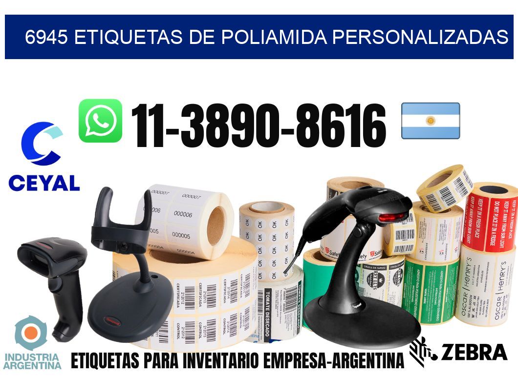 6945 Etiquetas de poliamida personalizadas