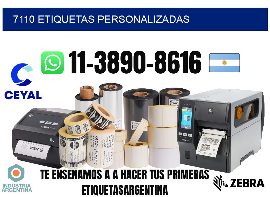 7110 etiquetas personalizadas