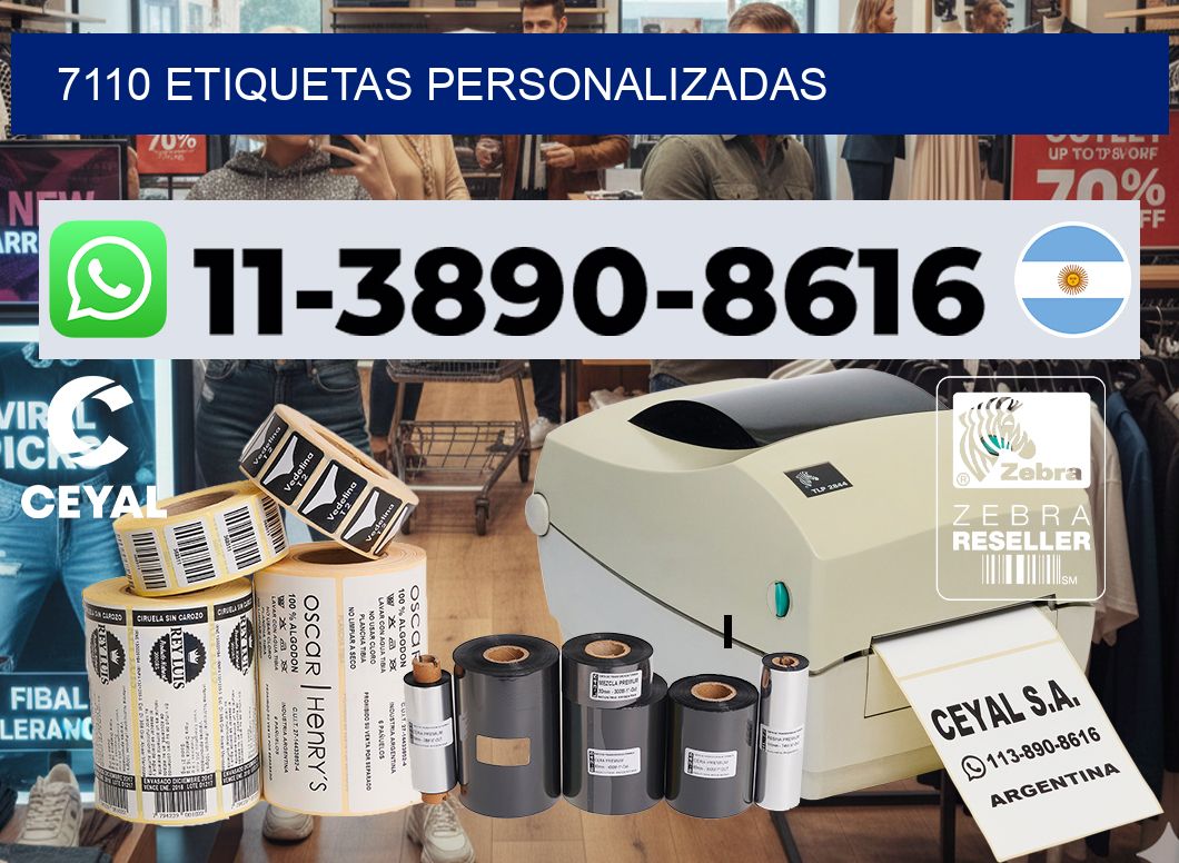 7110 etiquetas personalizadas