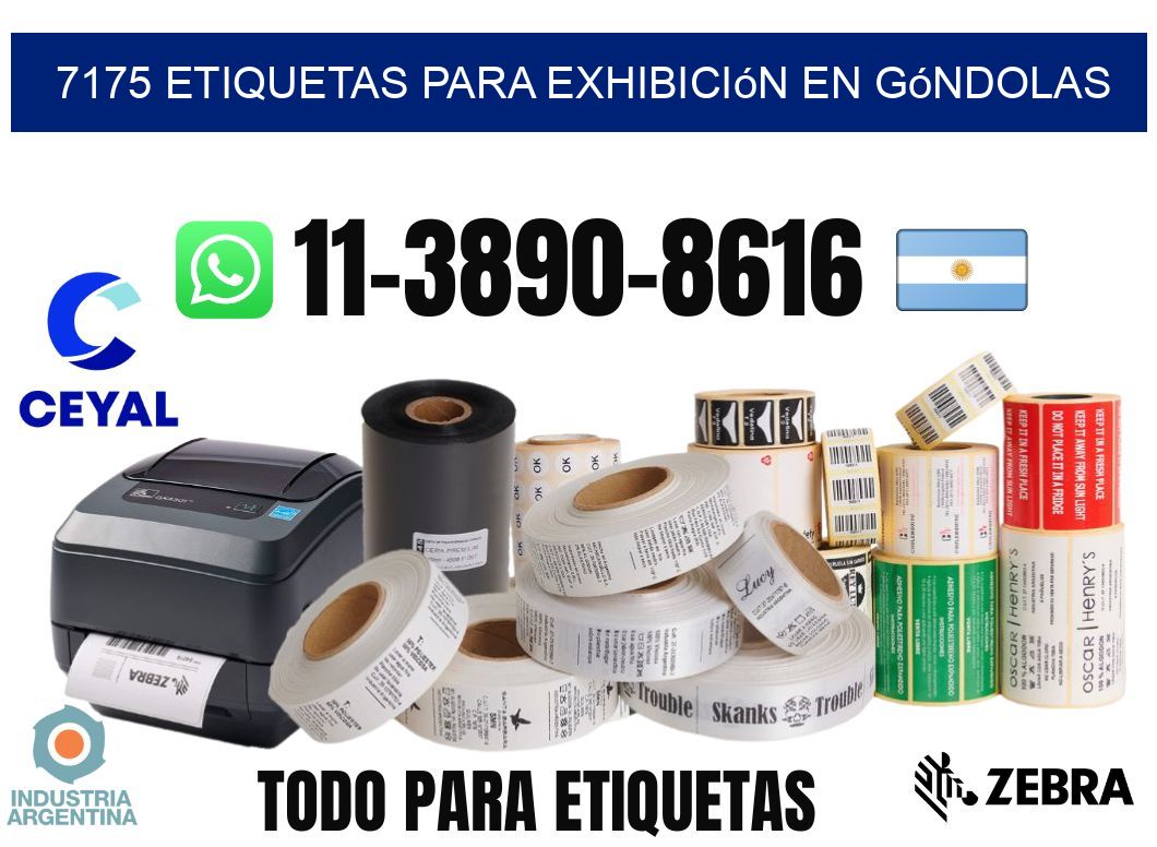 7175 Etiquetas para exhibición en góndolas