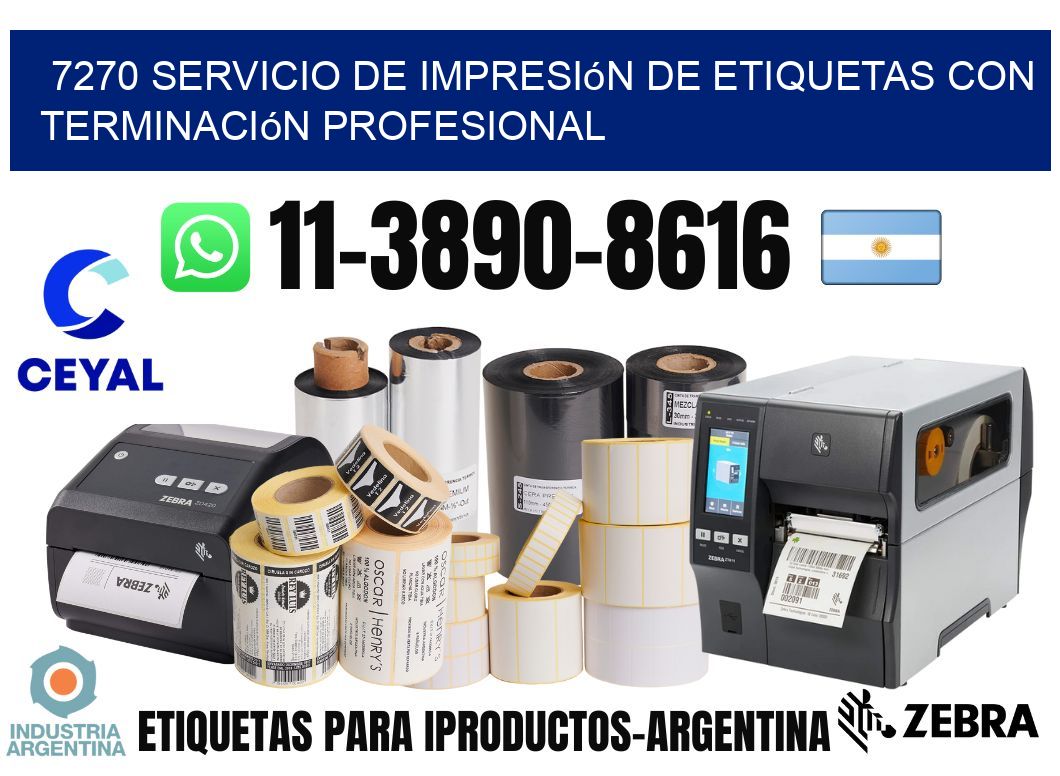 7270 Servicio de impresión de etiquetas con terminación profesional