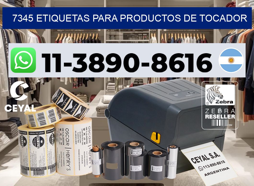 7345 Etiquetas para productos de tocador