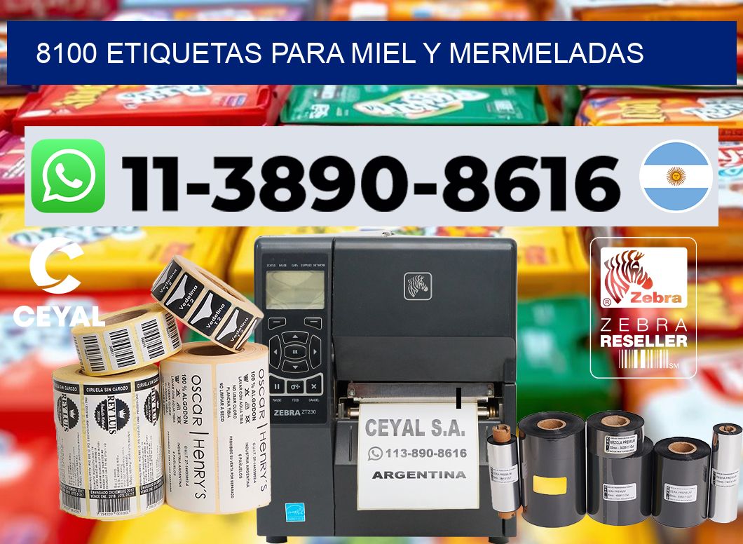 8100 Etiquetas para miel y mermeladas