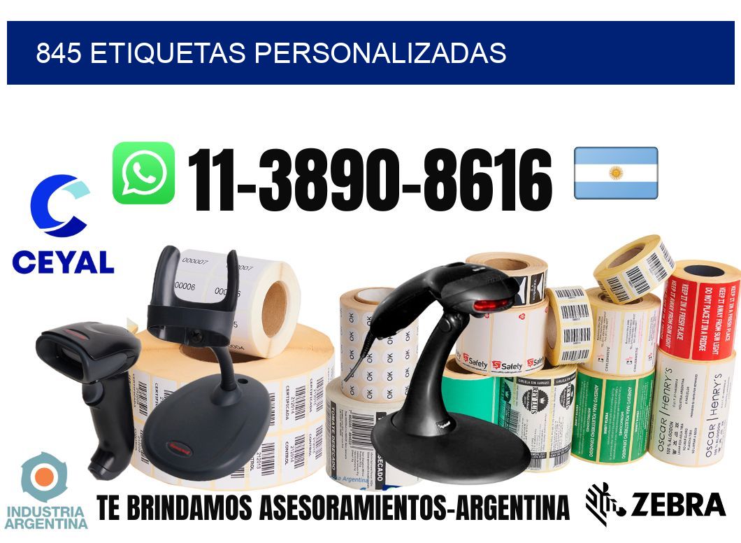 845 etiquetas personalizadas