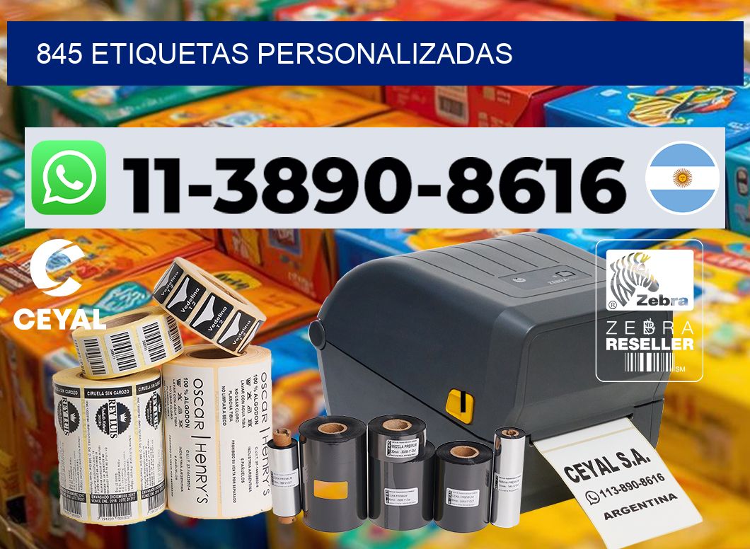 845 etiquetas personalizadas