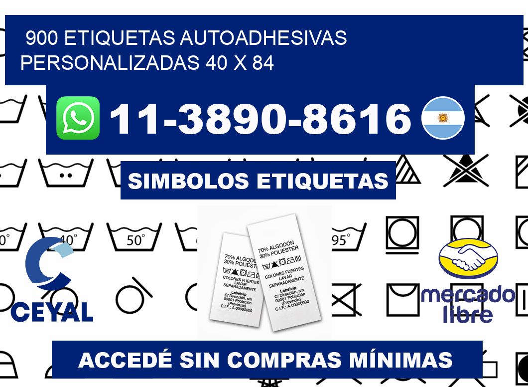 900 Etiquetas autoadhesivas personalizadas 40 x 84