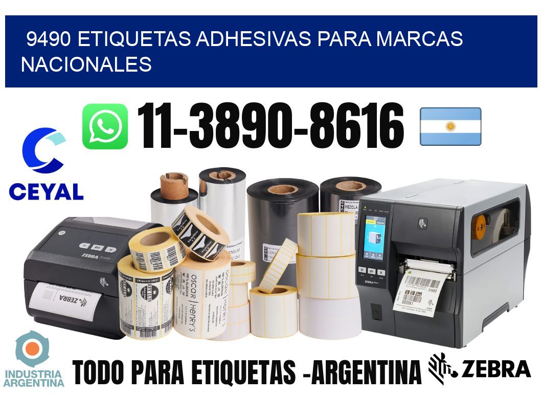 9490 Etiquetas adhesivas para marcas nacionales