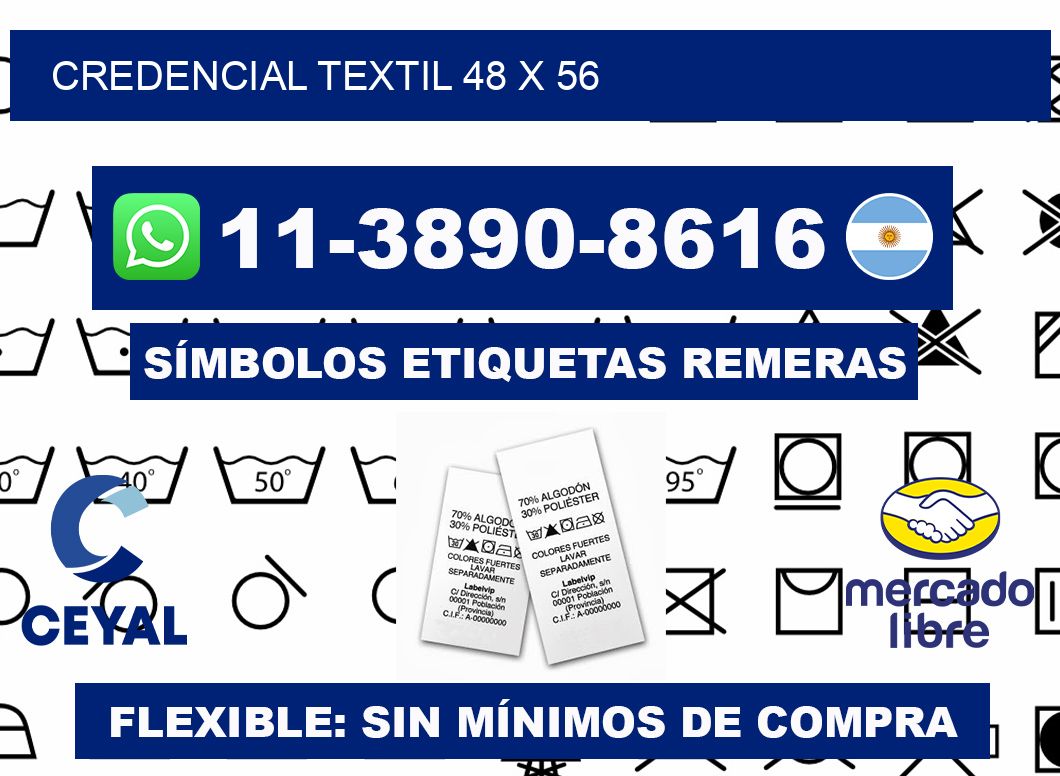 Credencial textil 48 x 56