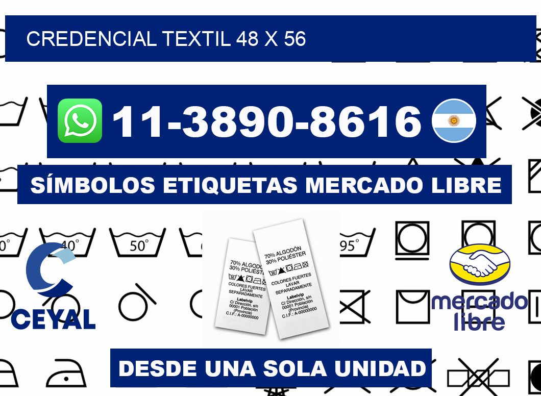 Credencial textil 48 x 56
