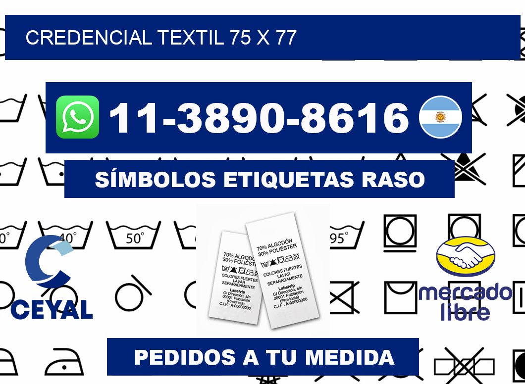 Credencial textil 75 x 77