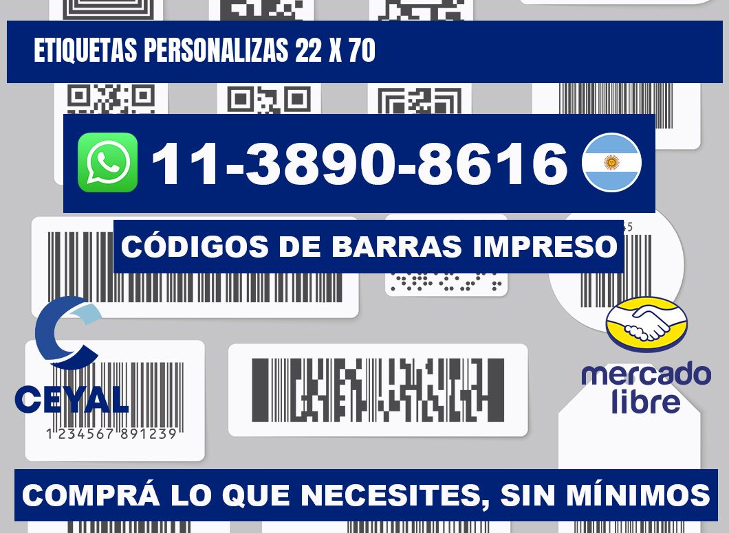 ETIQUETAS PERSONALIZAS 22 x 70