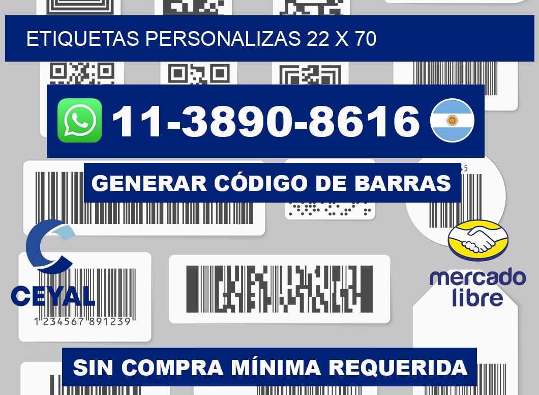 ETIQUETAS PERSONALIZAS 22 x 70