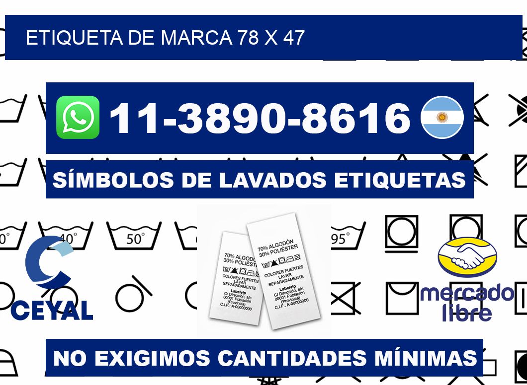 Etiqueta de marca 78 x 47