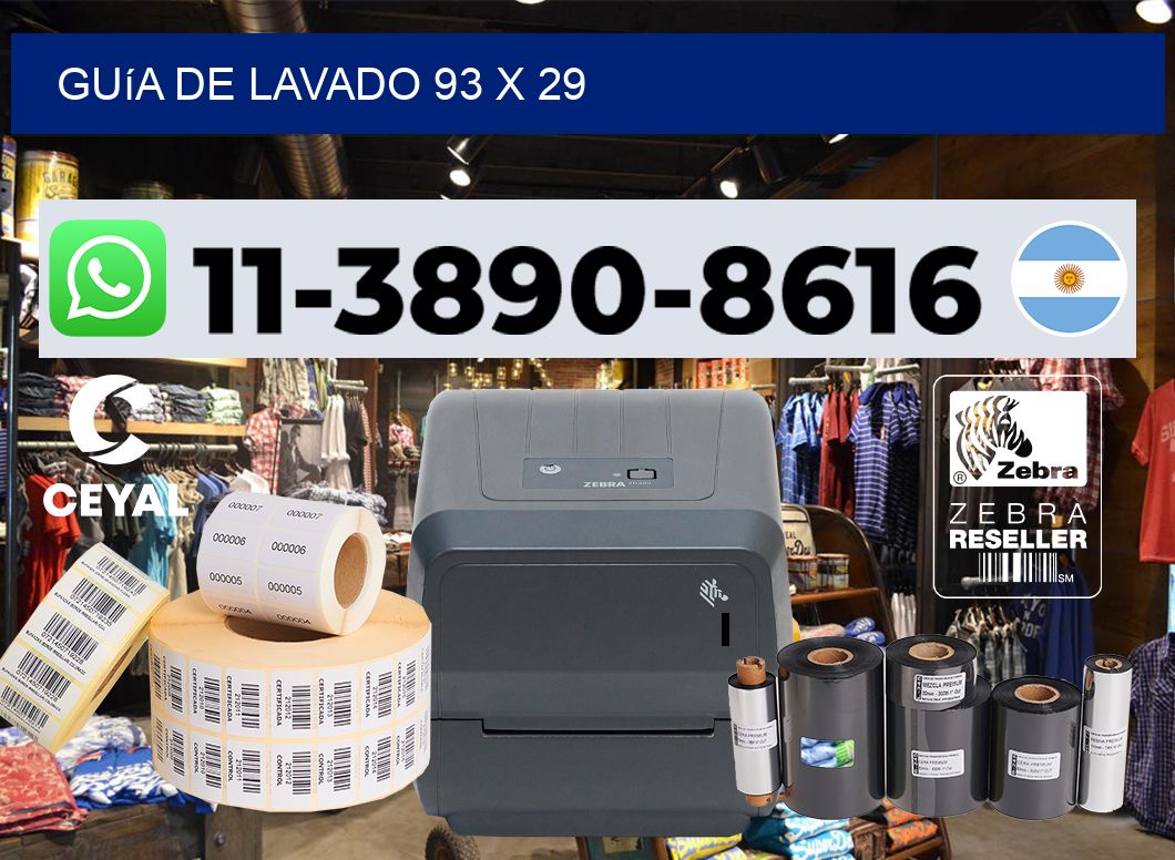 Guía de lavado 93 x 29