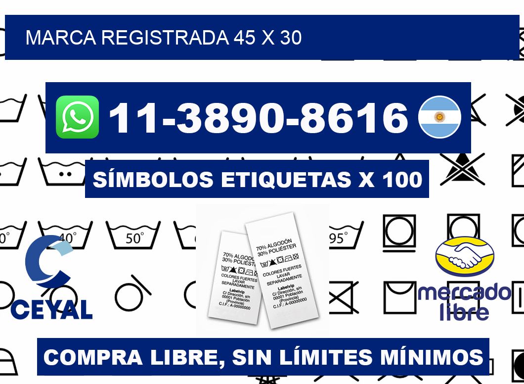 Marca registrada 45 x 30