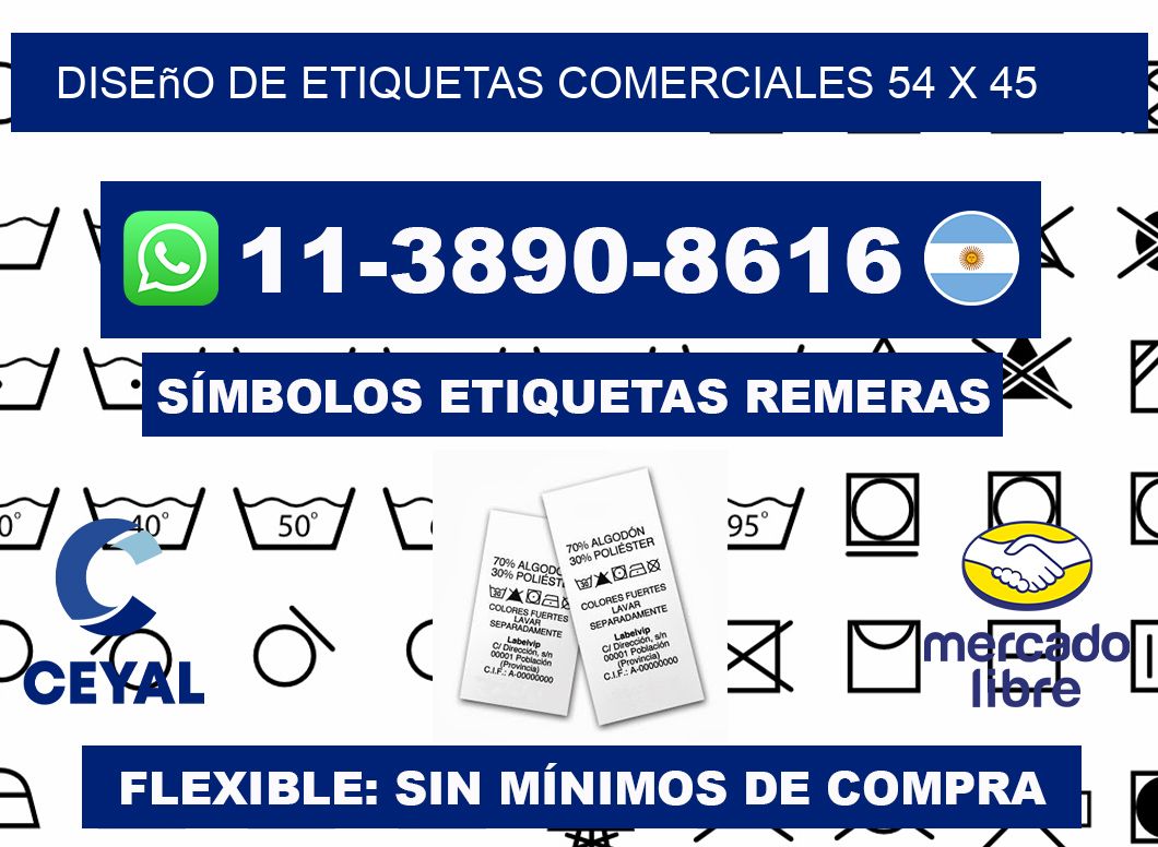 diseño de etiquetas comerciales 54 x 45