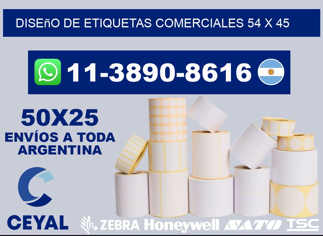 diseño de etiquetas comerciales 54 x 45
