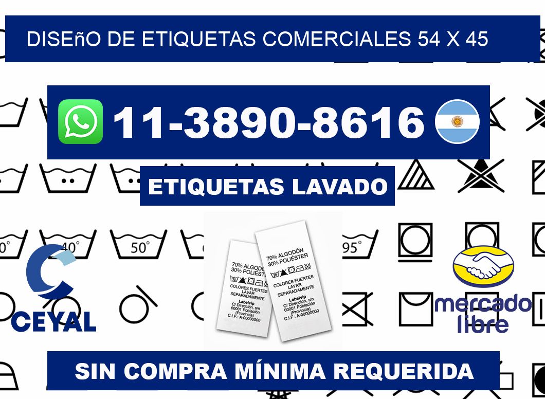 diseño de etiquetas comerciales 54 x 45