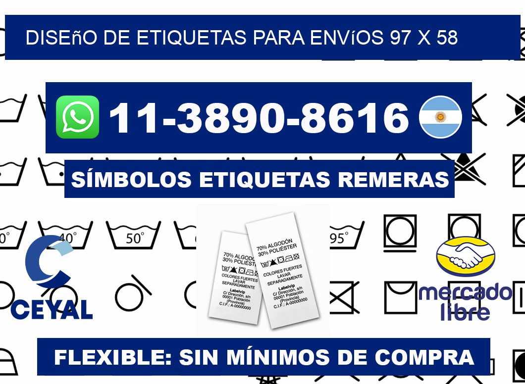diseño de etiquetas para envíos 97 x 58