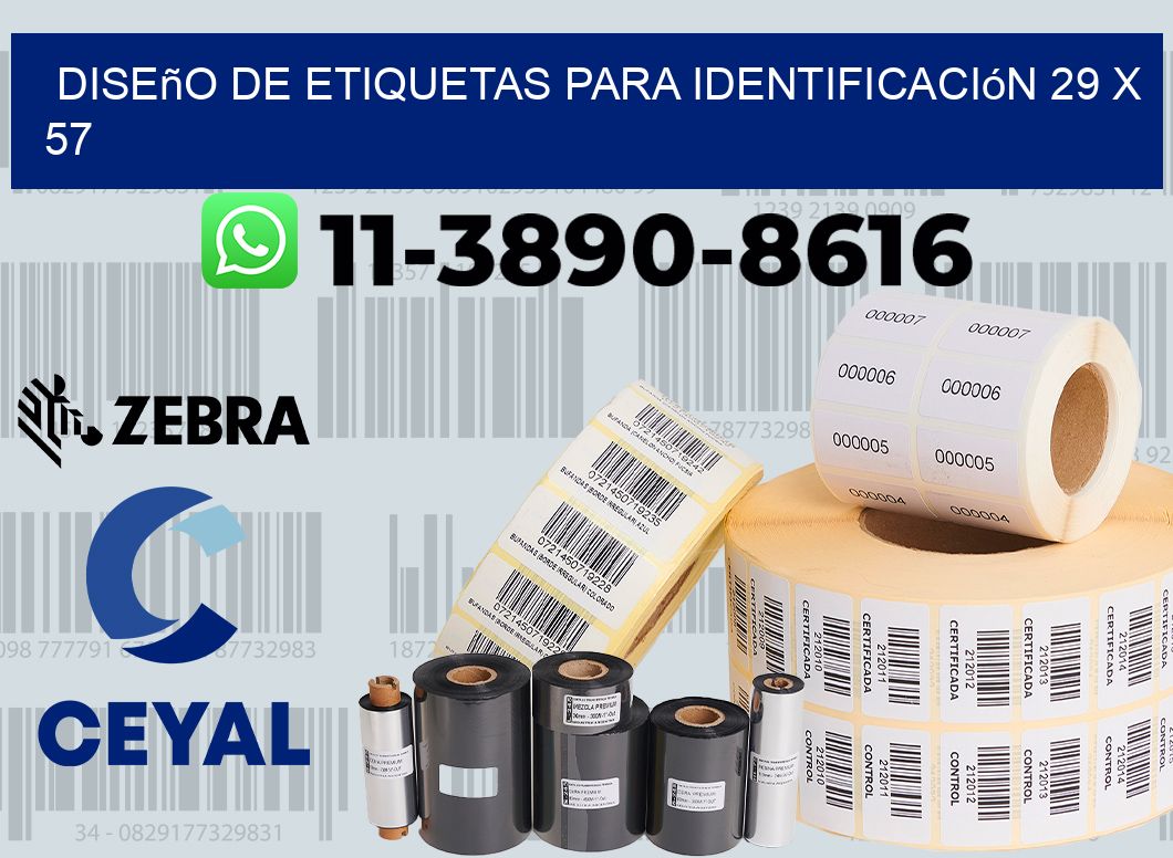 diseño de etiquetas para identificación 29 x 57
