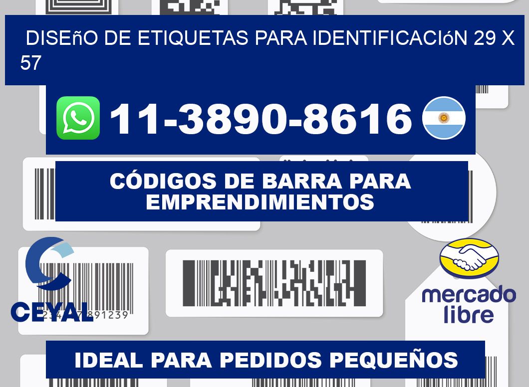 diseño de etiquetas para identificación 29 x 57
