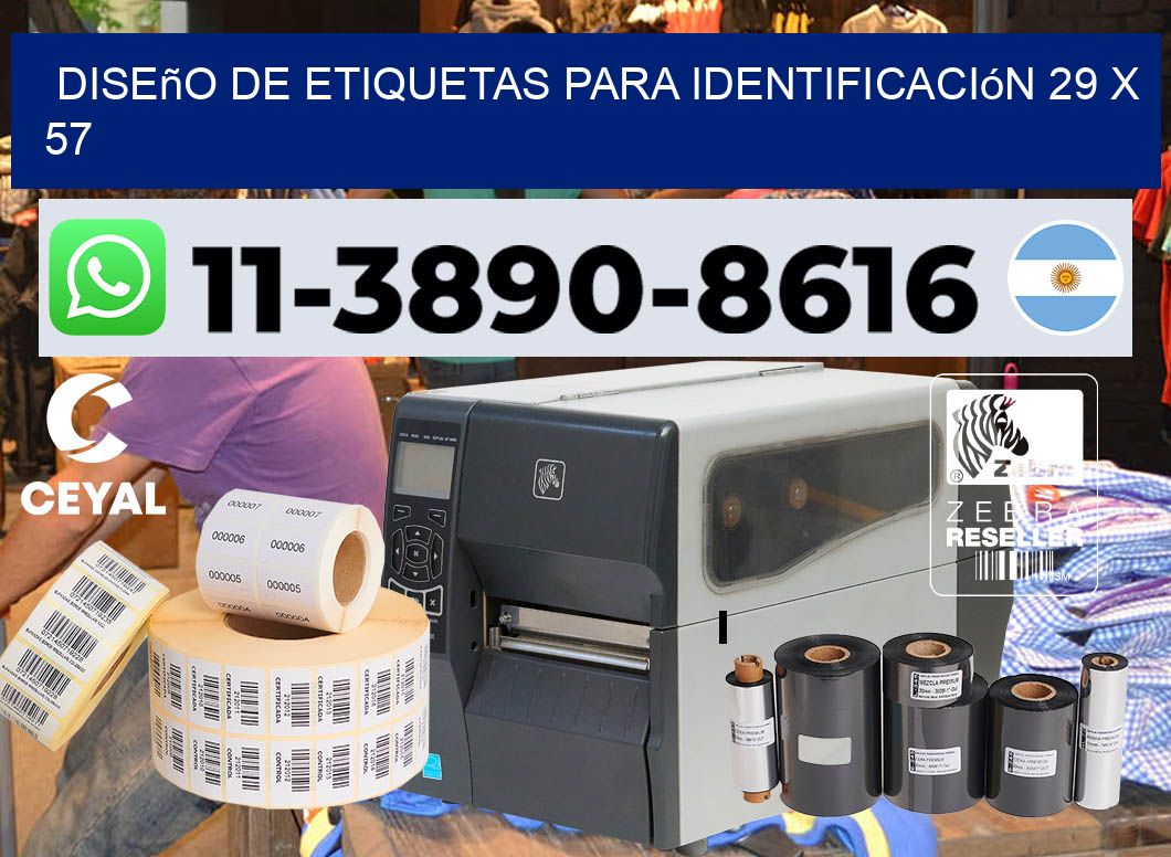 diseño de etiquetas para identificación 29 x 57