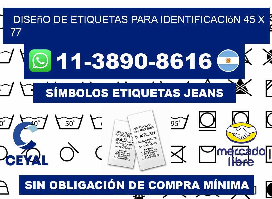 diseño de etiquetas para identificación 45 x 77