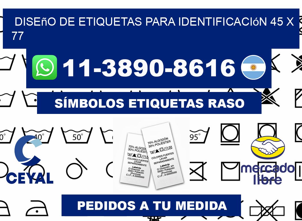 diseño de etiquetas para identificación 45 x 77
