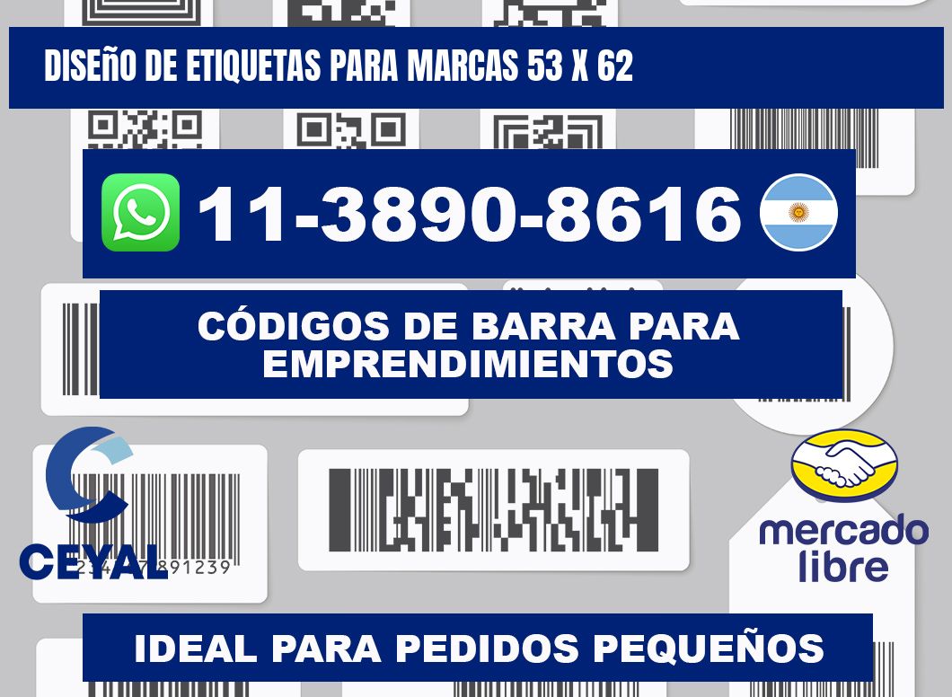 diseño de etiquetas para marcas 53 x 62