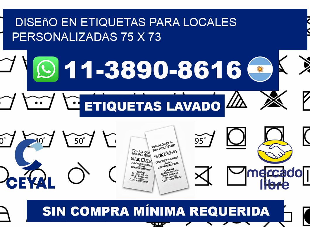 diseño en etiquetas para locales personalizadas 75 x 73