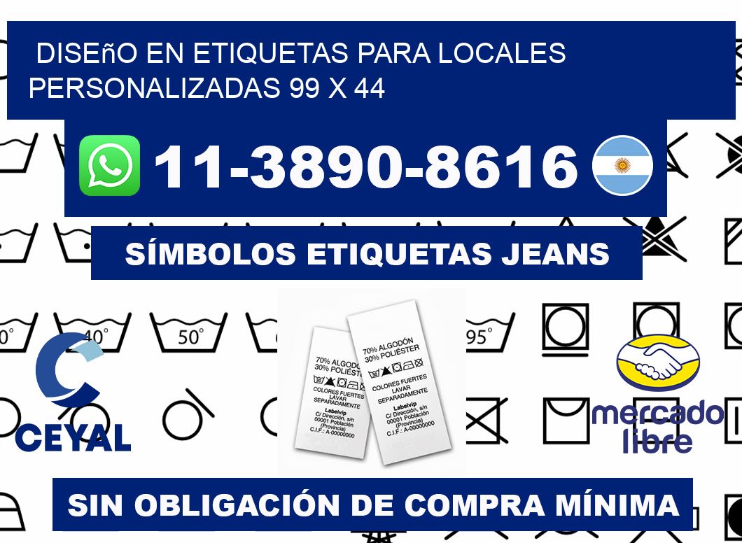diseño en etiquetas para locales personalizadas 99 x 44
