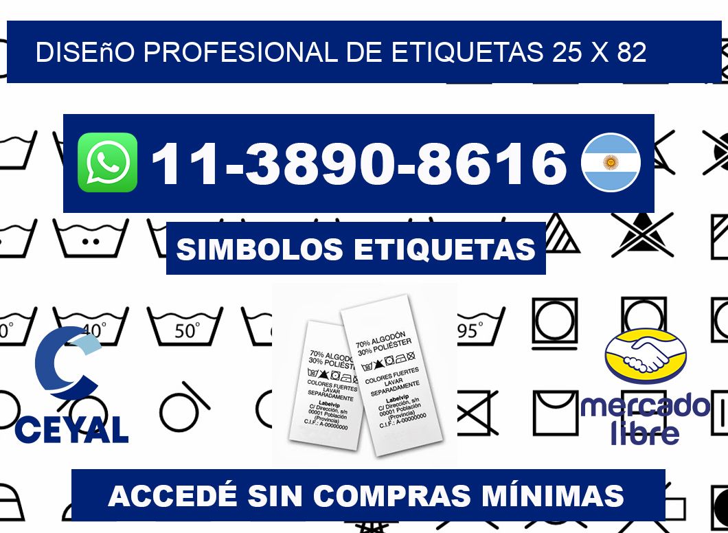 diseño profesional de etiquetas 25 x 82