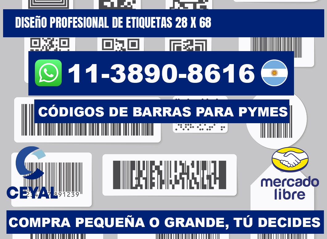 diseño profesional de etiquetas 28 x 68