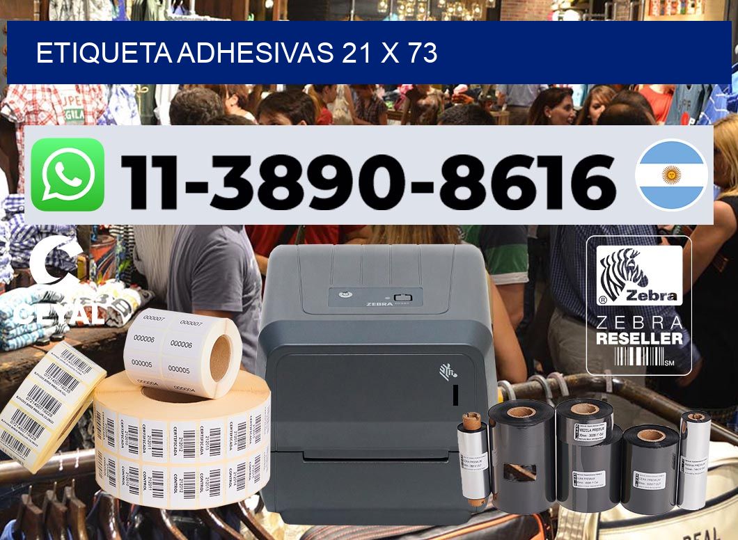 etiqueta adhesivas 21 x 73