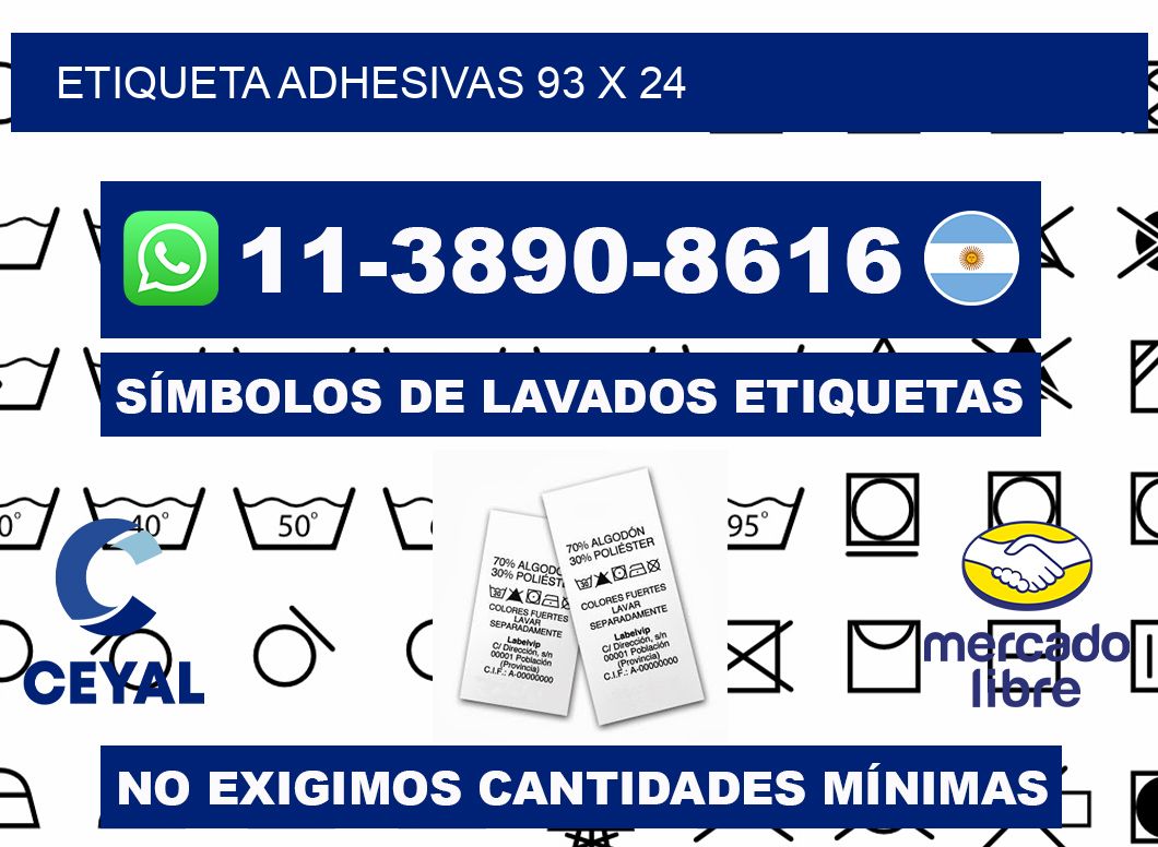 etiqueta adhesivas 93 x 24
