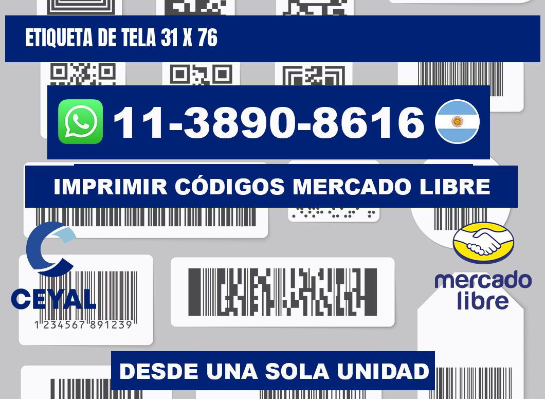 etiqueta de tela 31 x 76