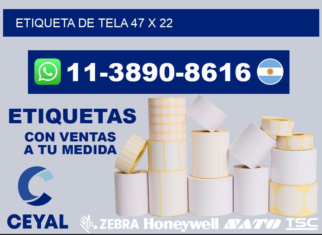 etiqueta de tela 47 x 22