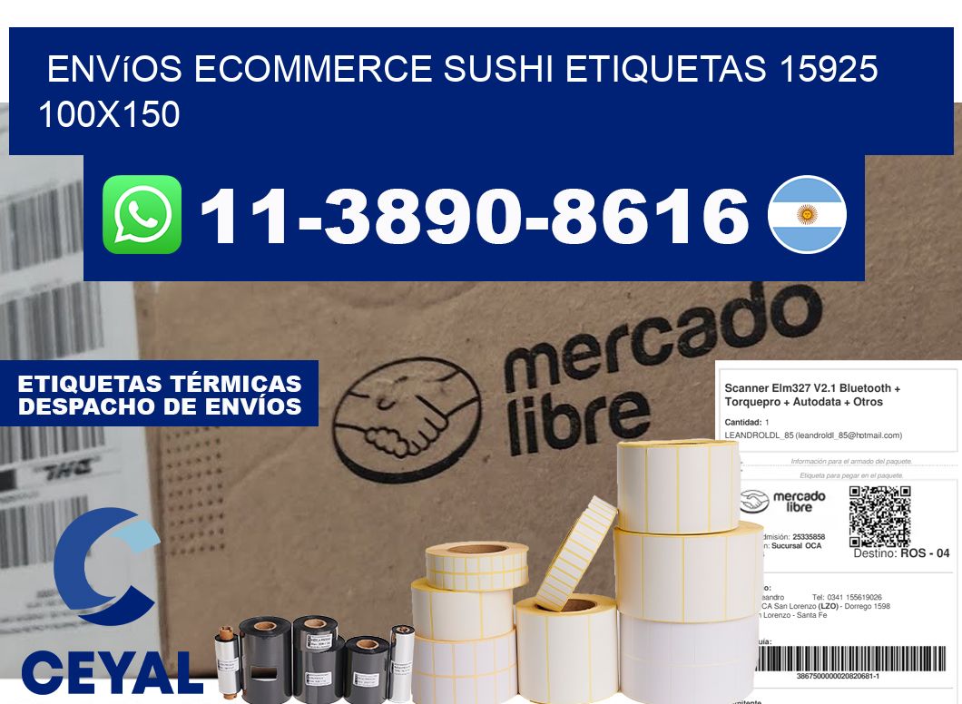 Envíos Ecommerce sushi etiquetas 15925 100x150