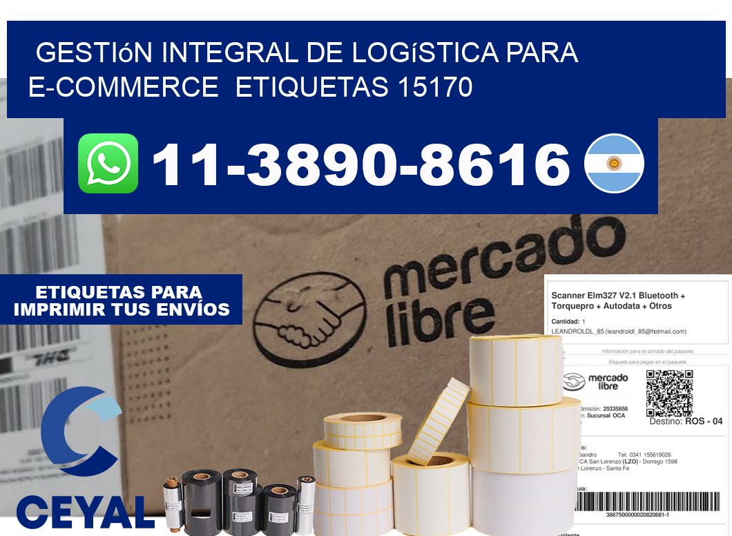 Gestión integral de logística para e-commerce  etiquetas 15170