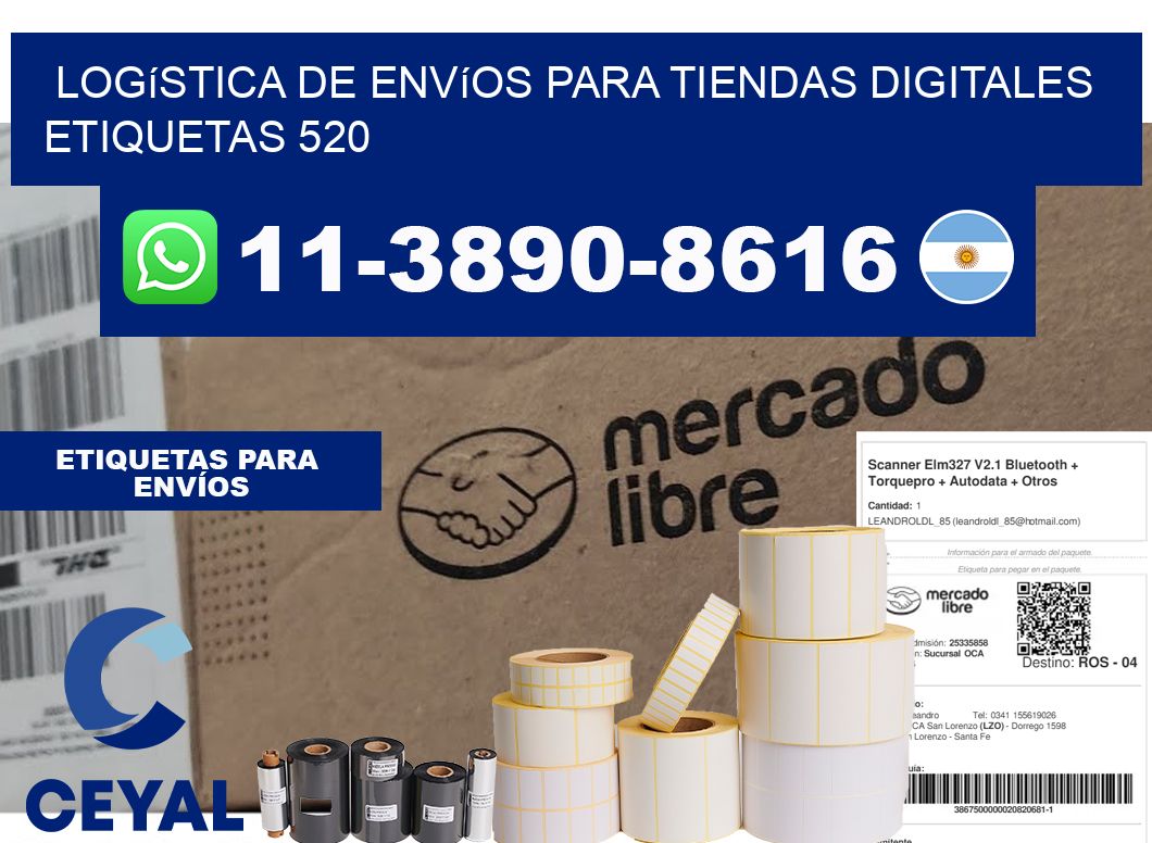 Logística de envíos para tiendas digitales  etiquetas 520