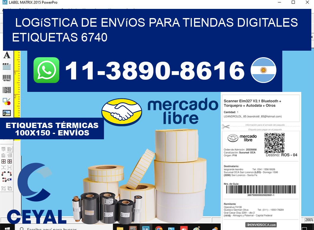 Logística de envíos para tiendas digitales  etiquetas 6740
