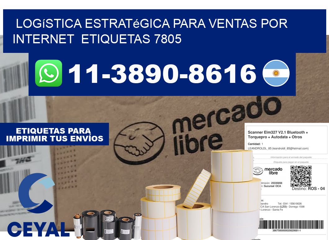 Logística estratégica para ventas por internet  etiquetas 7805