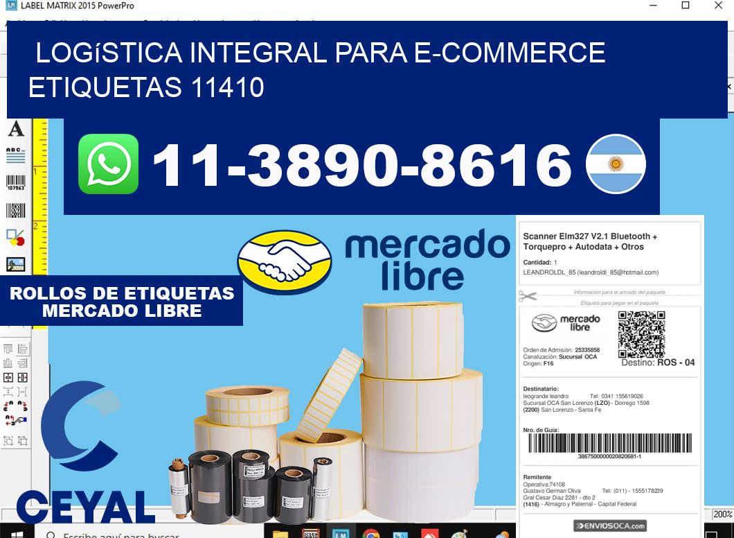 Logística integral para e-commerce  etiquetas 11410