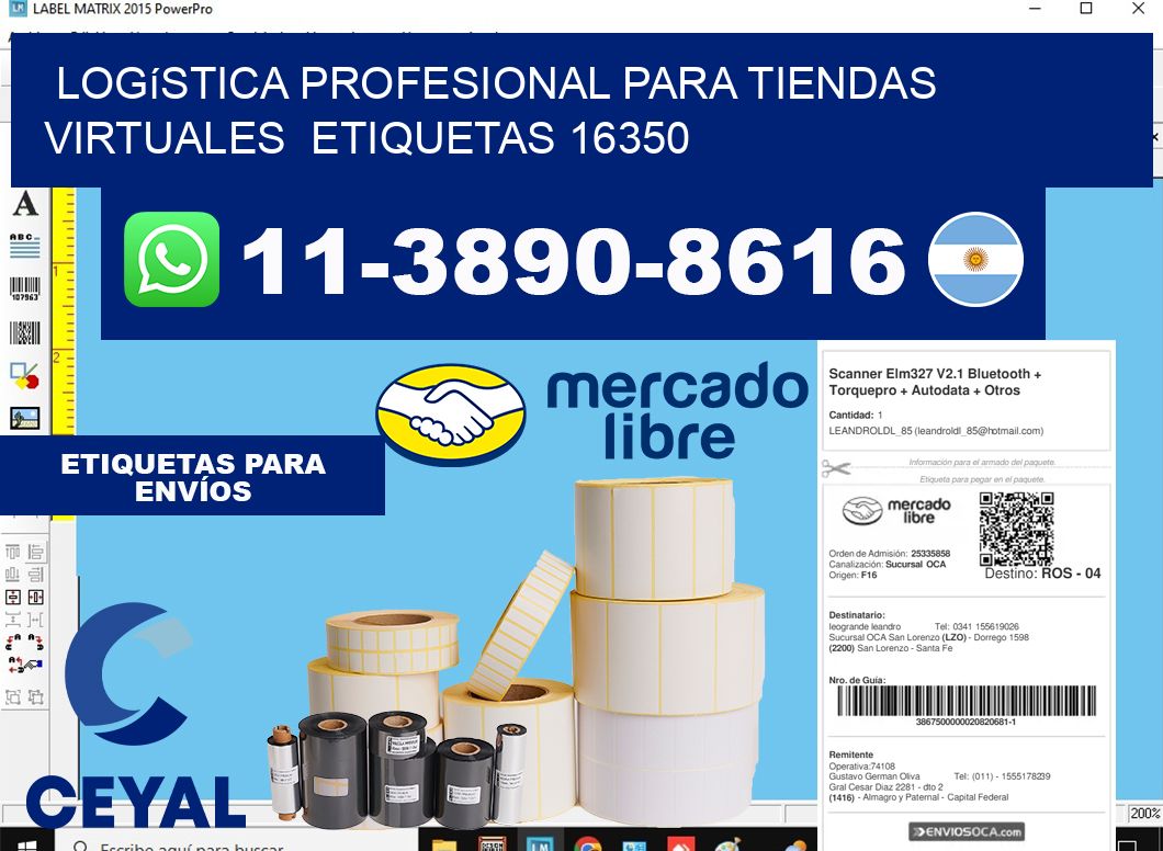 Logística profesional para tiendas virtuales  etiquetas 16350