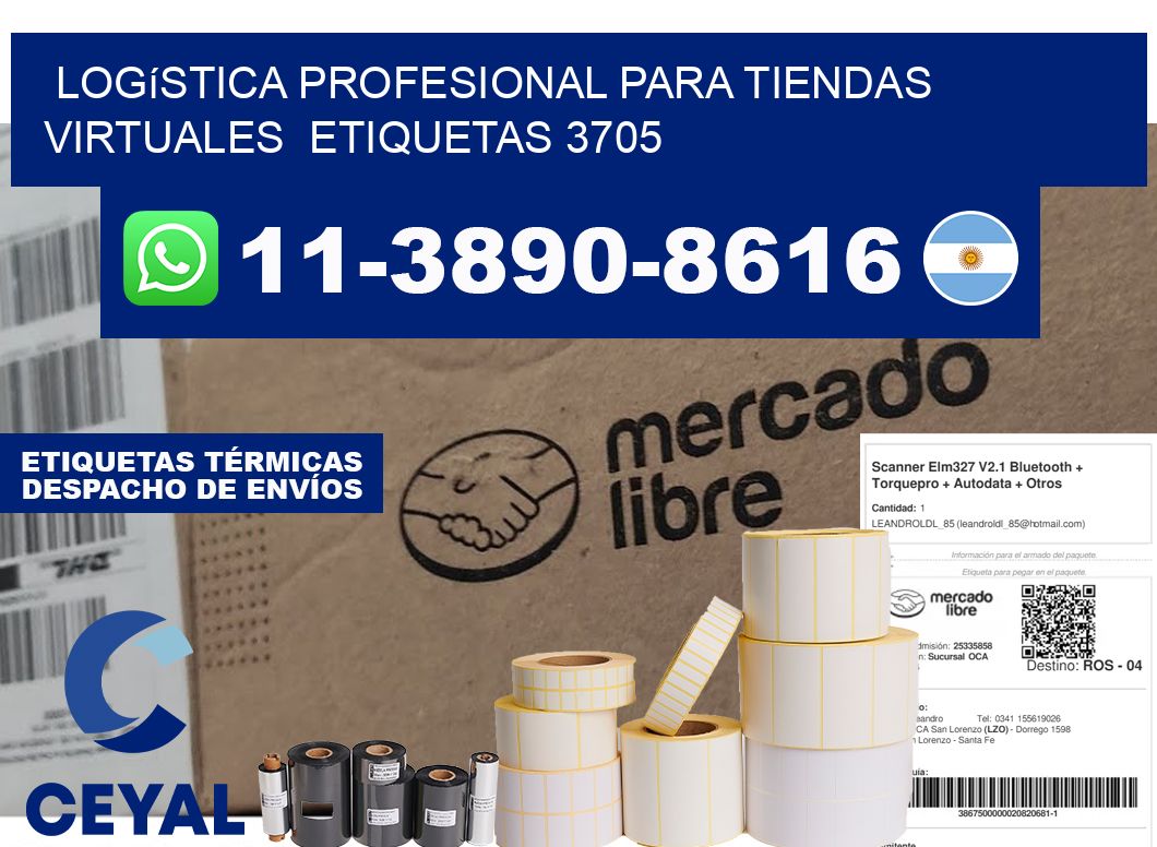 Logística profesional para tiendas virtuales  etiquetas 3705