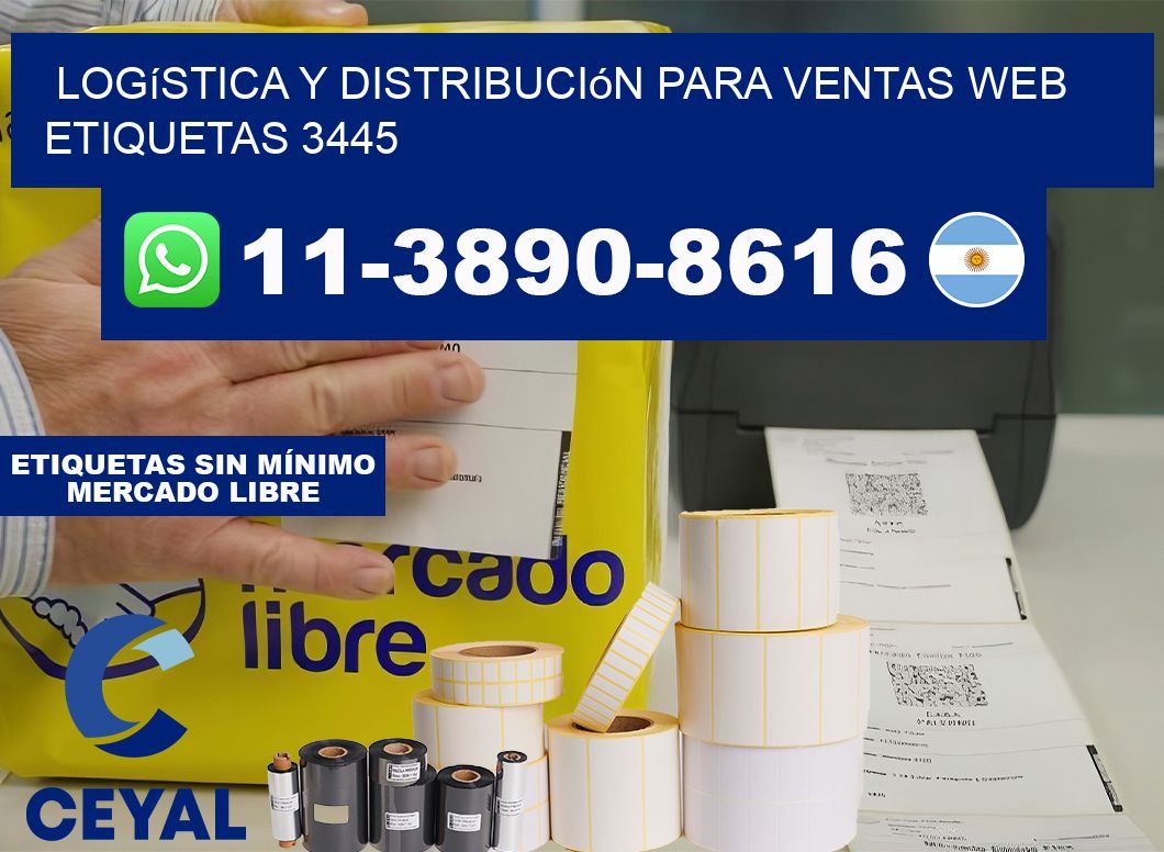Logística y distribución para ventas web  etiquetas 3445