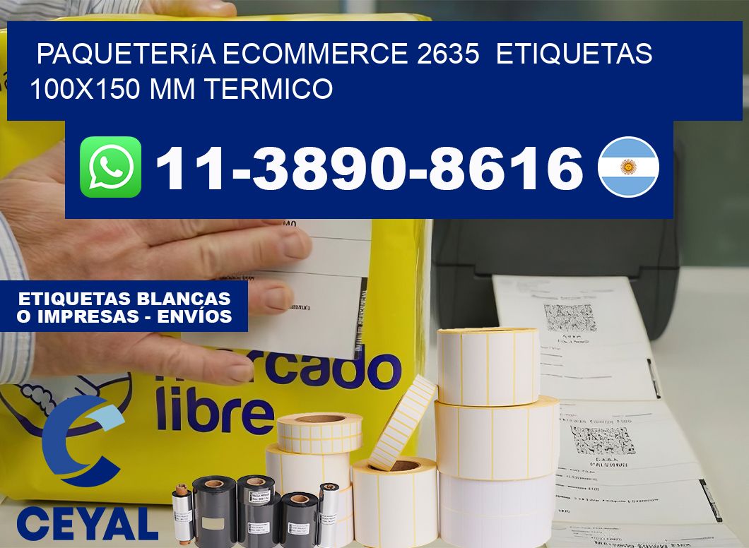 Paquetería eCommerce 2635  etiquetas 100×150 mm termico