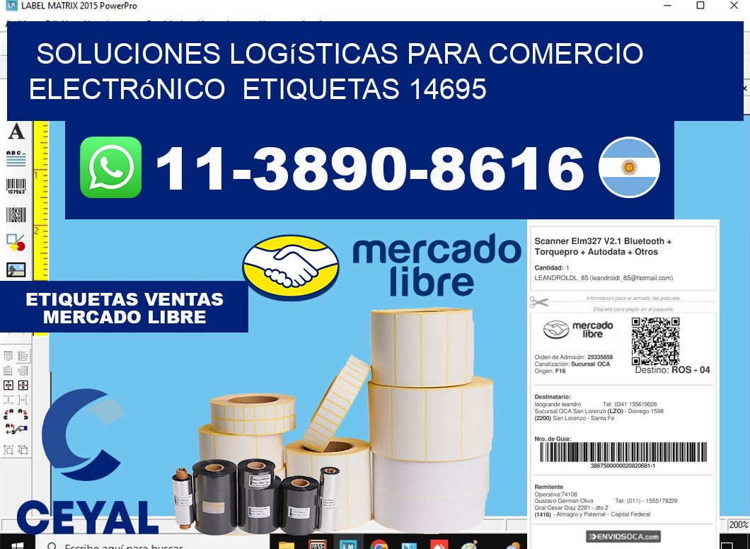 Soluciones logísticas para comercio electrónico  etiquetas 14695